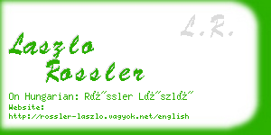 laszlo rossler business card